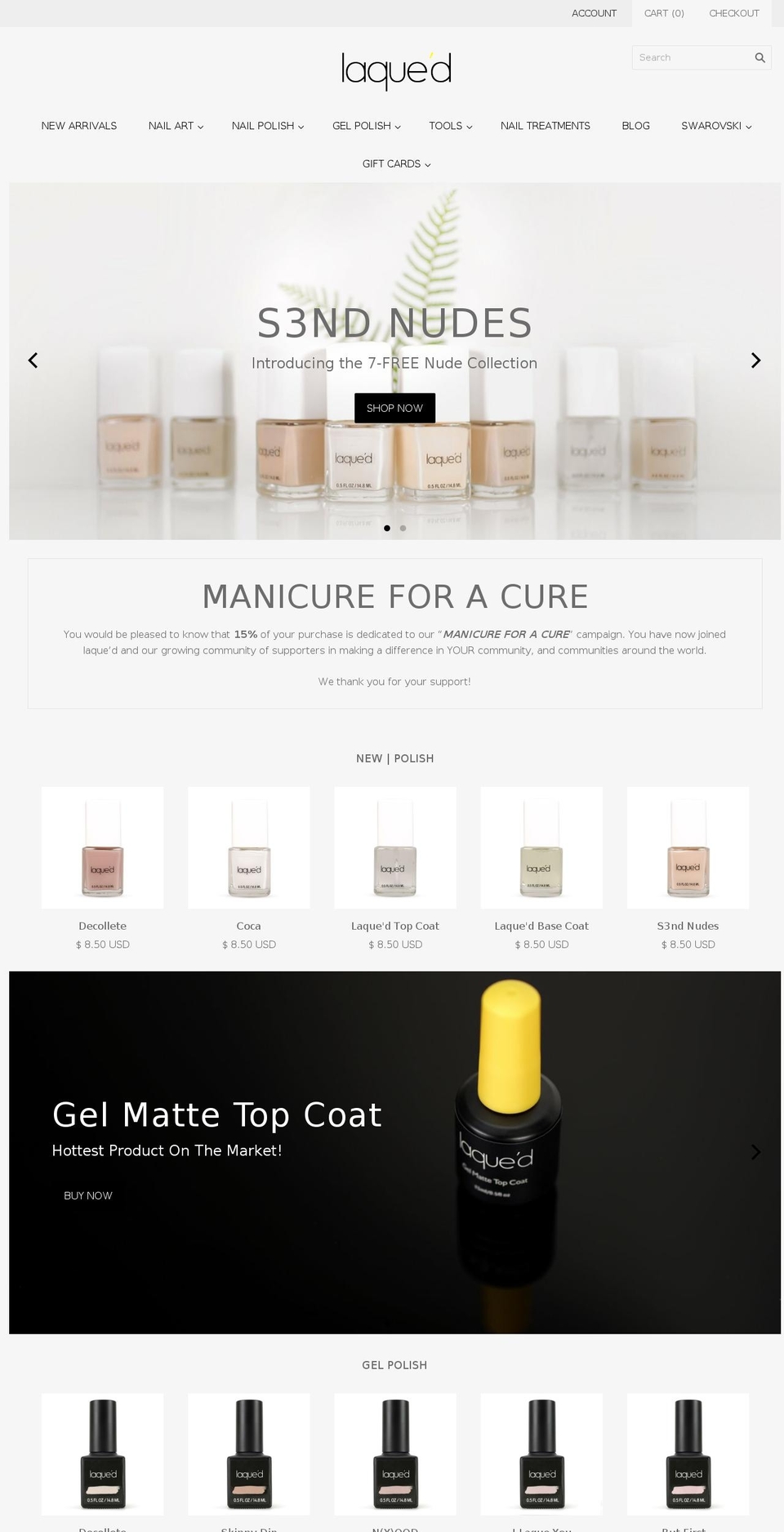 laqued.com shopify website screenshot