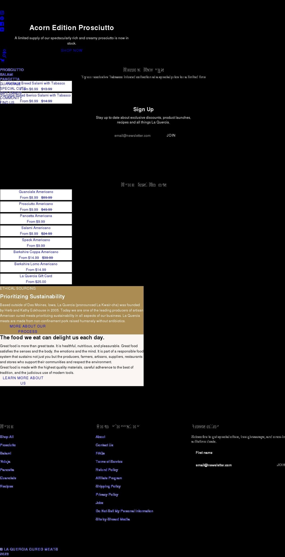 laquerciashop.com shopify website screenshot