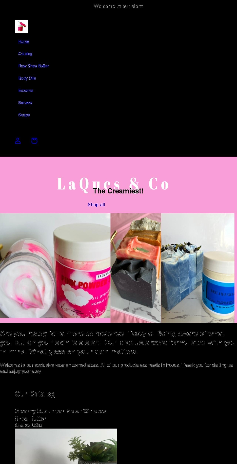 laquesandco.com shopify website screenshot