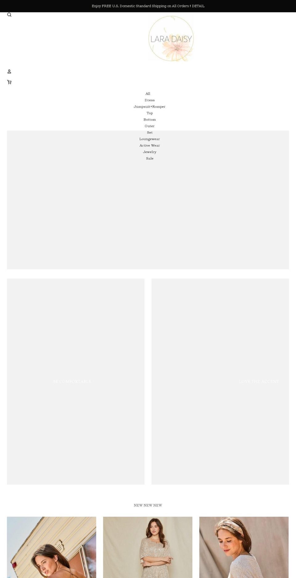 laradaisy.com shopify website screenshot