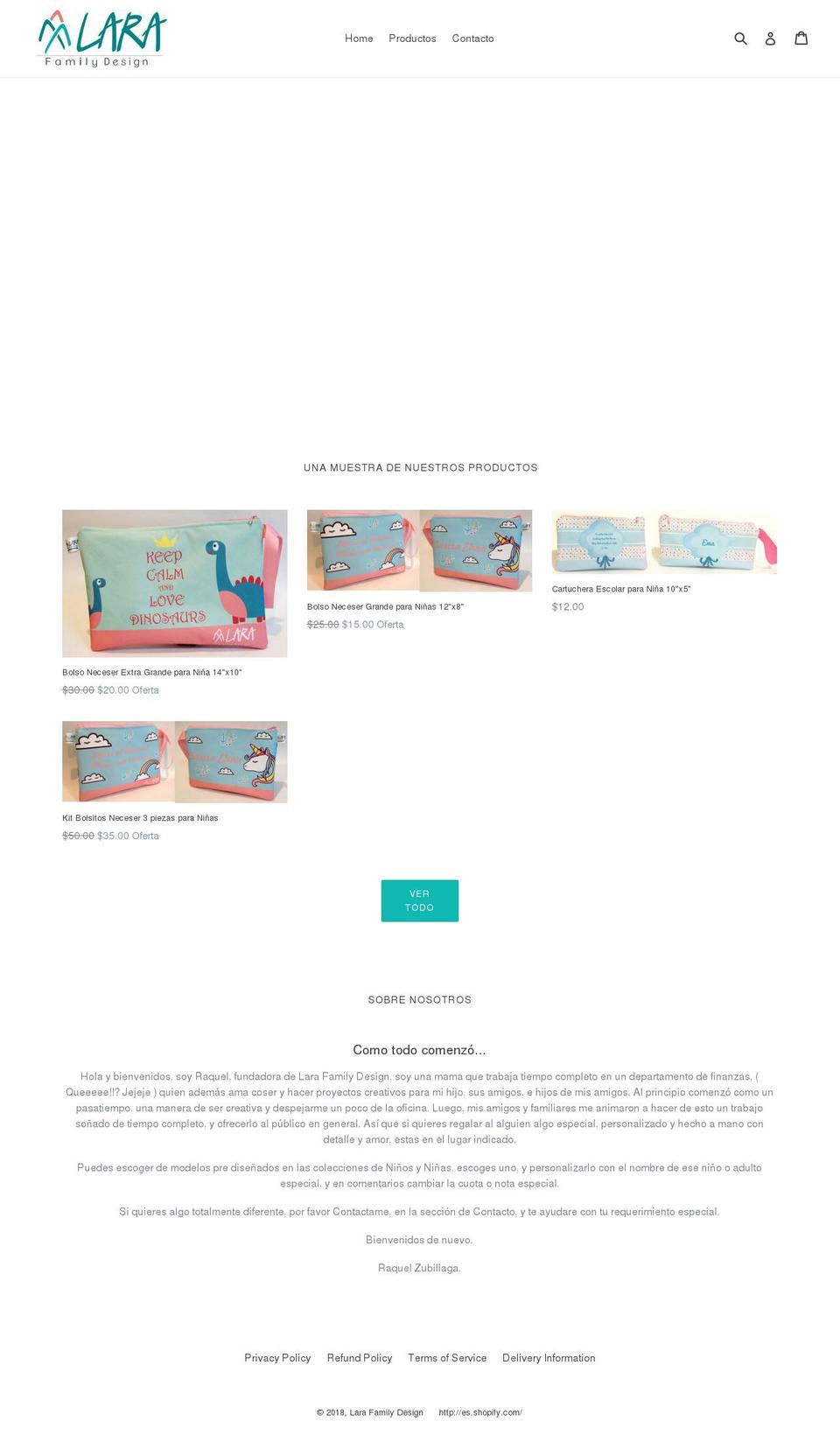 laradesignshop.com — Shopify storefront screenshot
