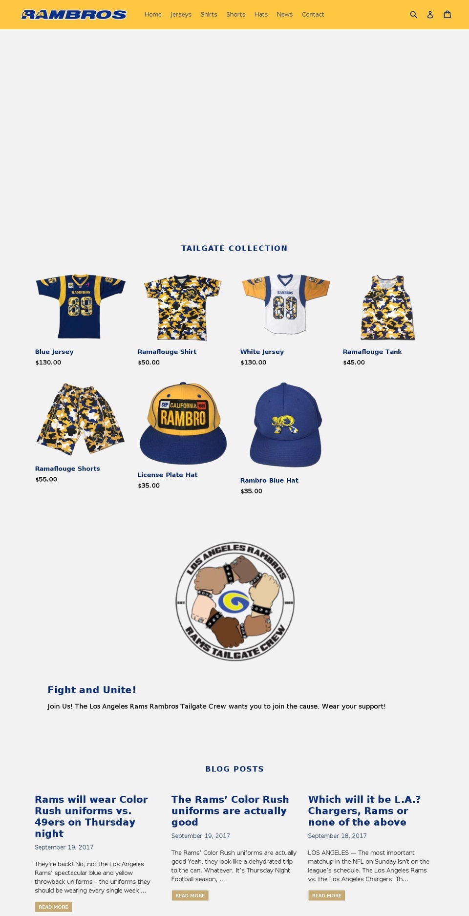 larambros.com — Shopify storefront screenshot