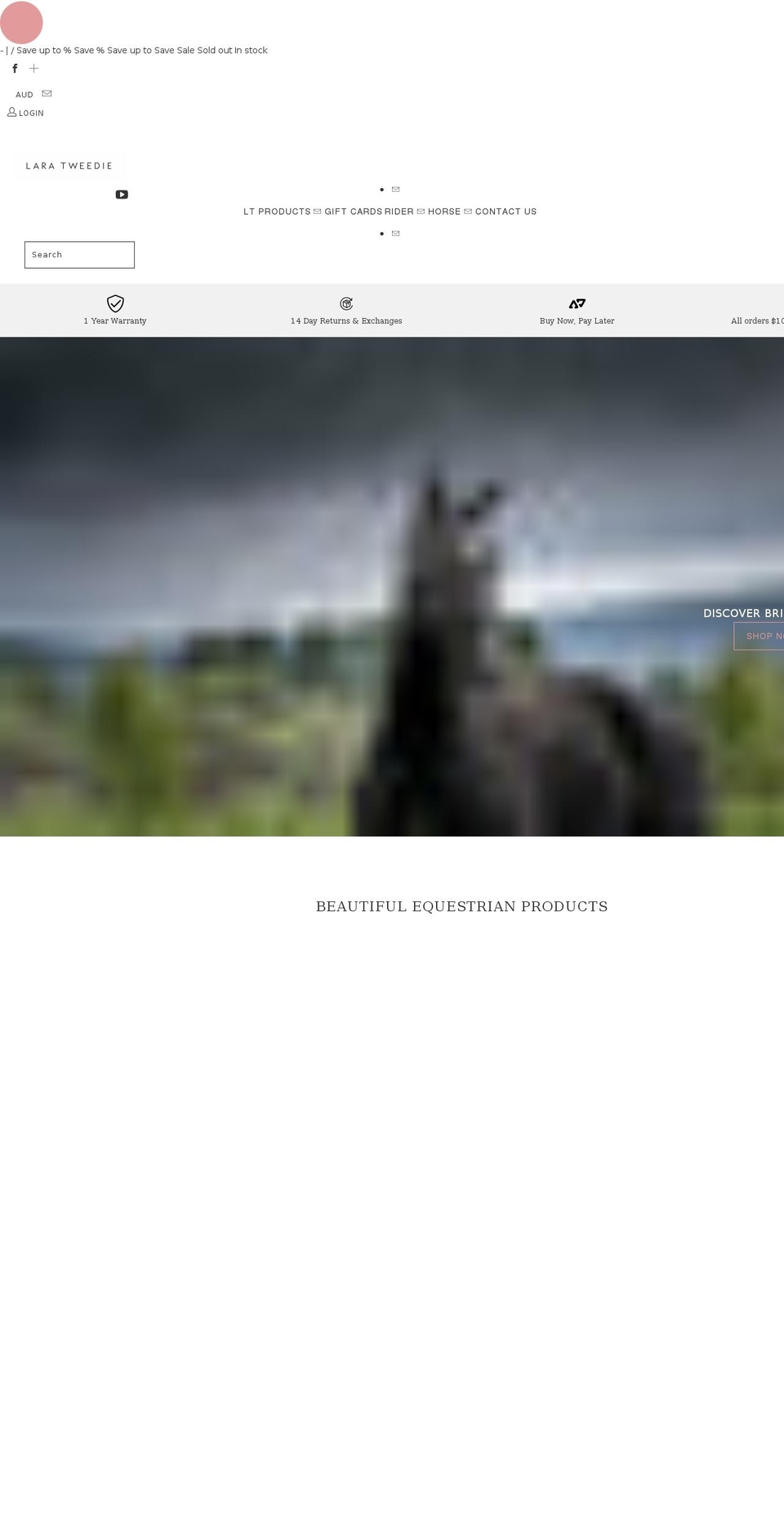 laratweedie.com.au shopify website screenshot