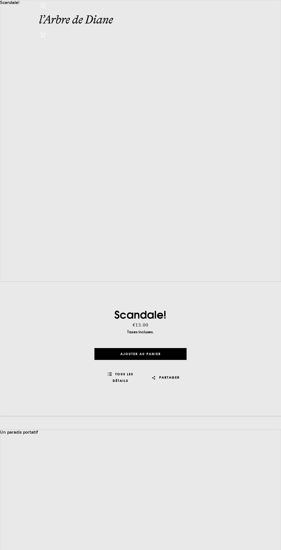 larbre-de-diane.myshopify.com shopify website screenshot