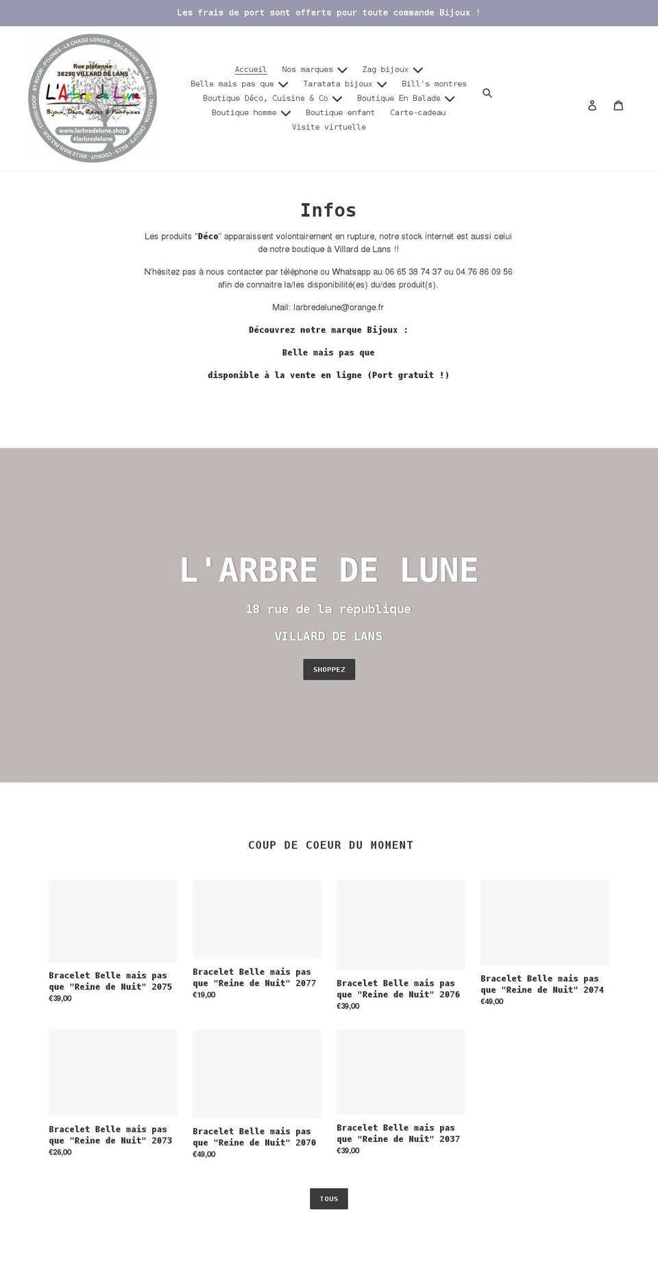 larbredelune.shop shopify website screenshot