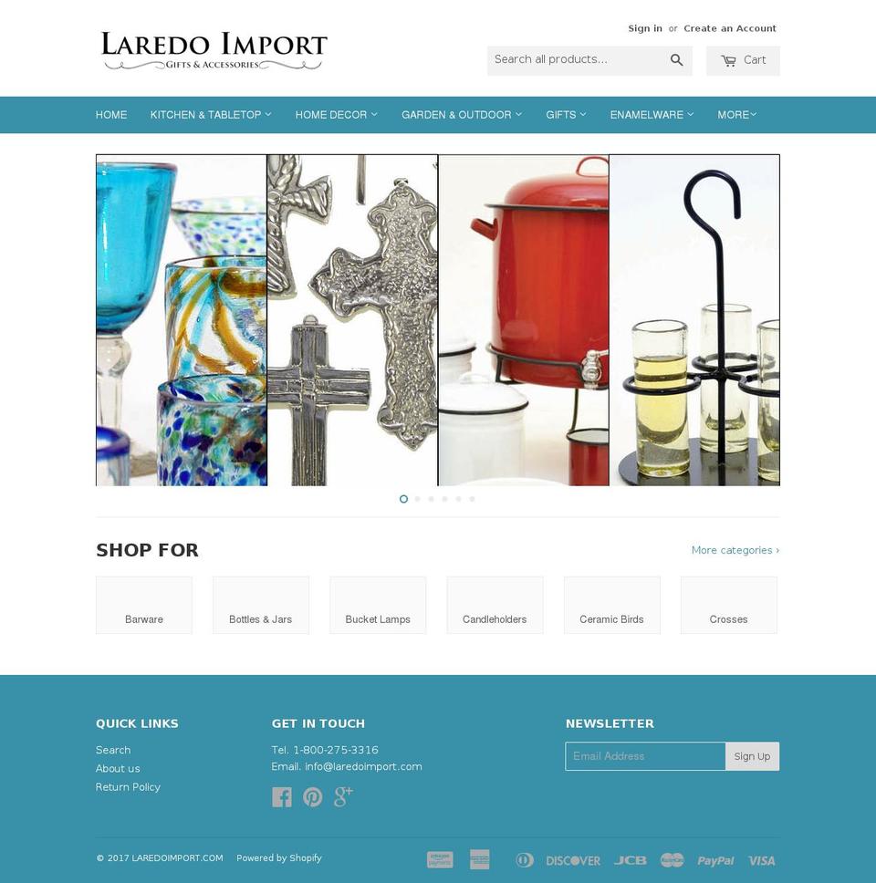 laredoimport.com shopify website screenshot