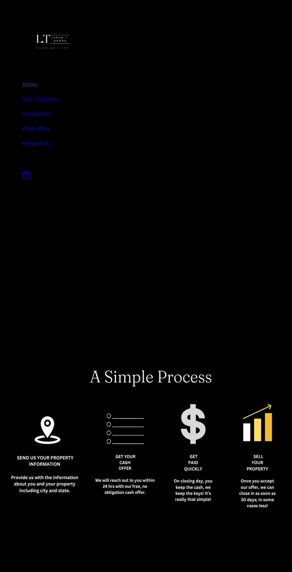 larenthomes.com shopify website screenshot