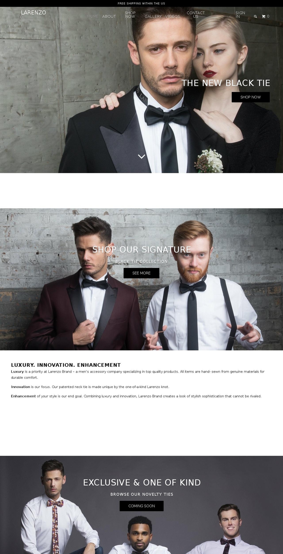larenzobrand.com — Shopify storefront screenshot