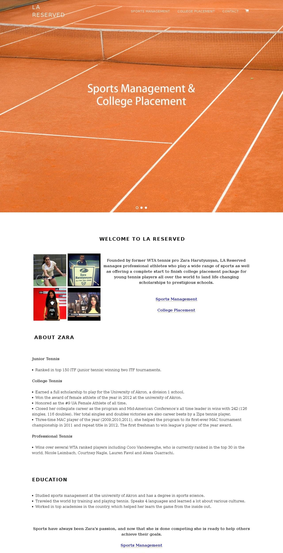 lareserved.com shopify website screenshot