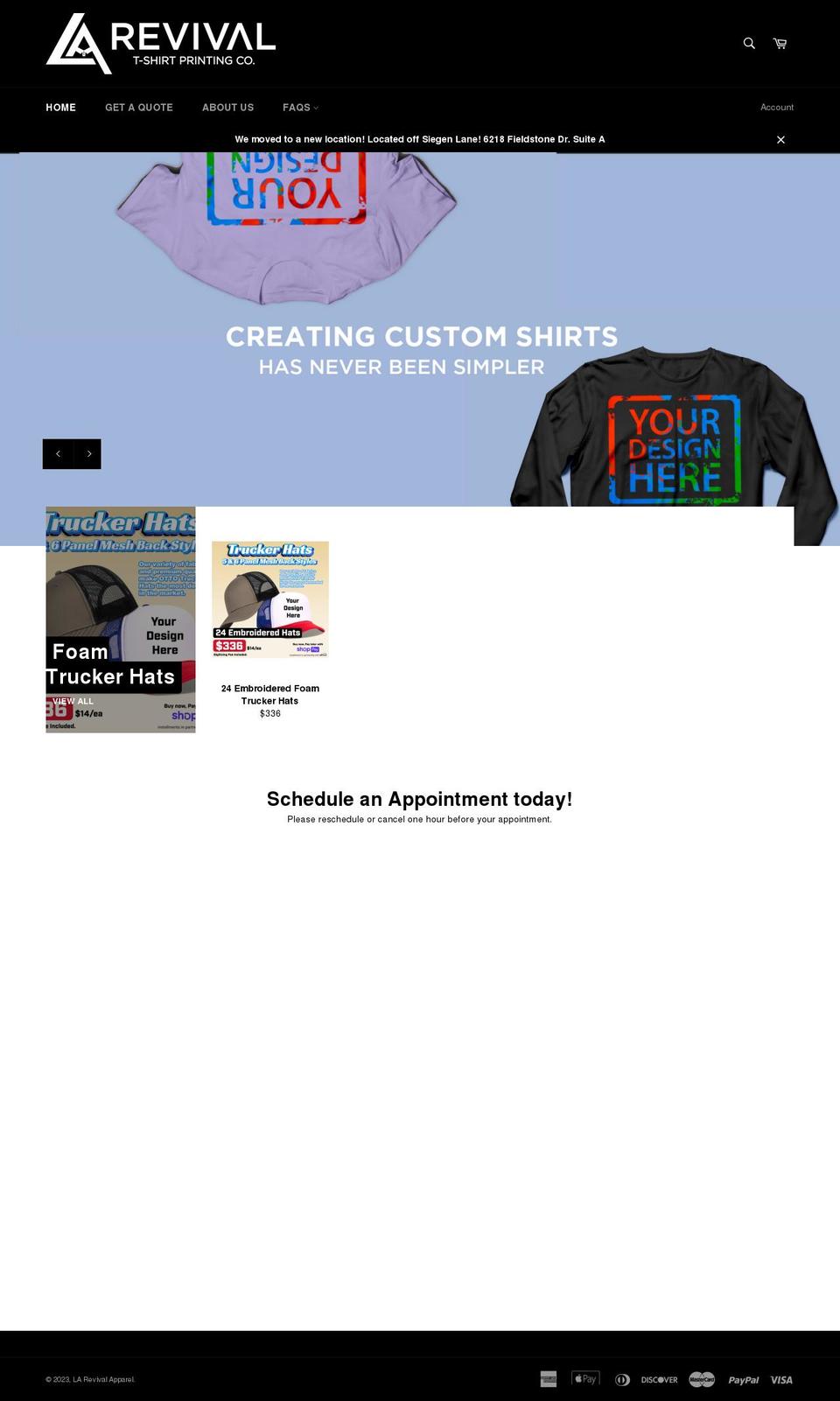 larevivalapparel.com shopify website screenshot