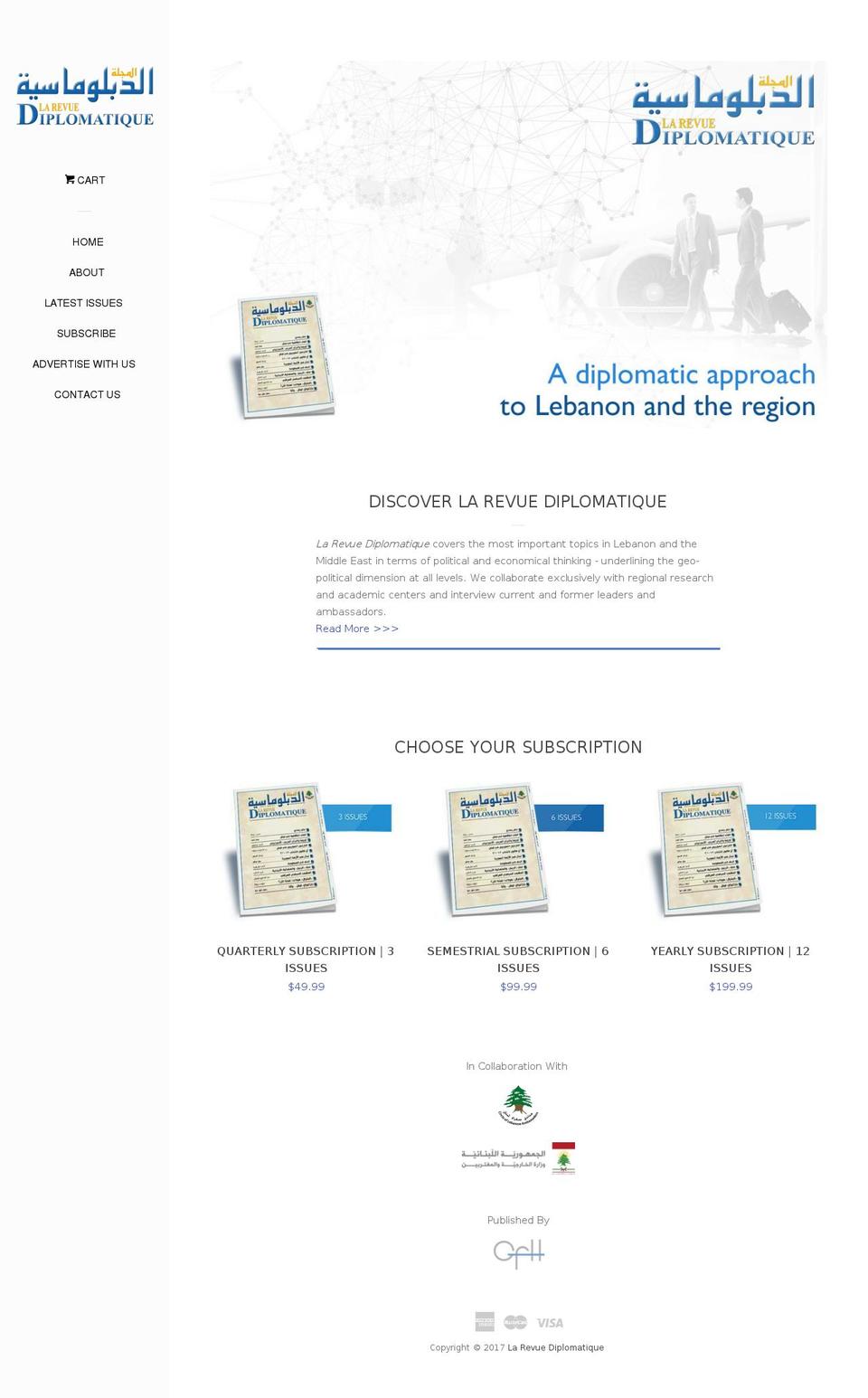 larevuediplomatique.com shopify website screenshot