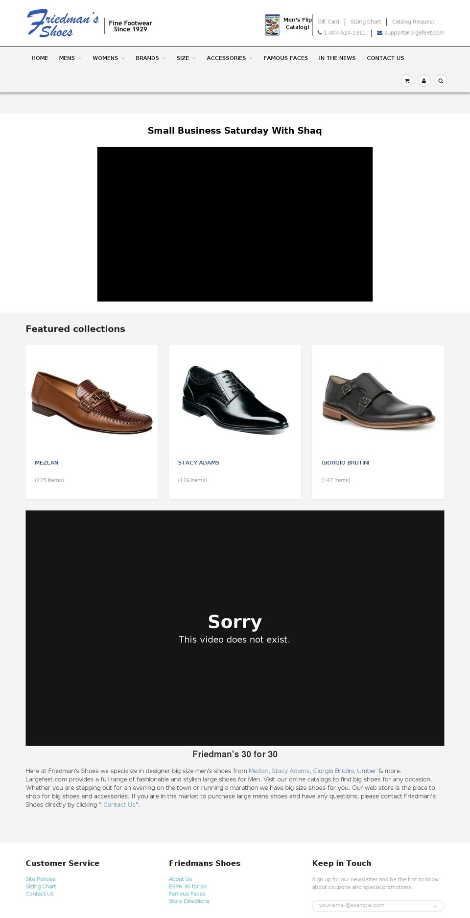 Main Live 10\/23\/2017 Shopify theme site example largefeet.com