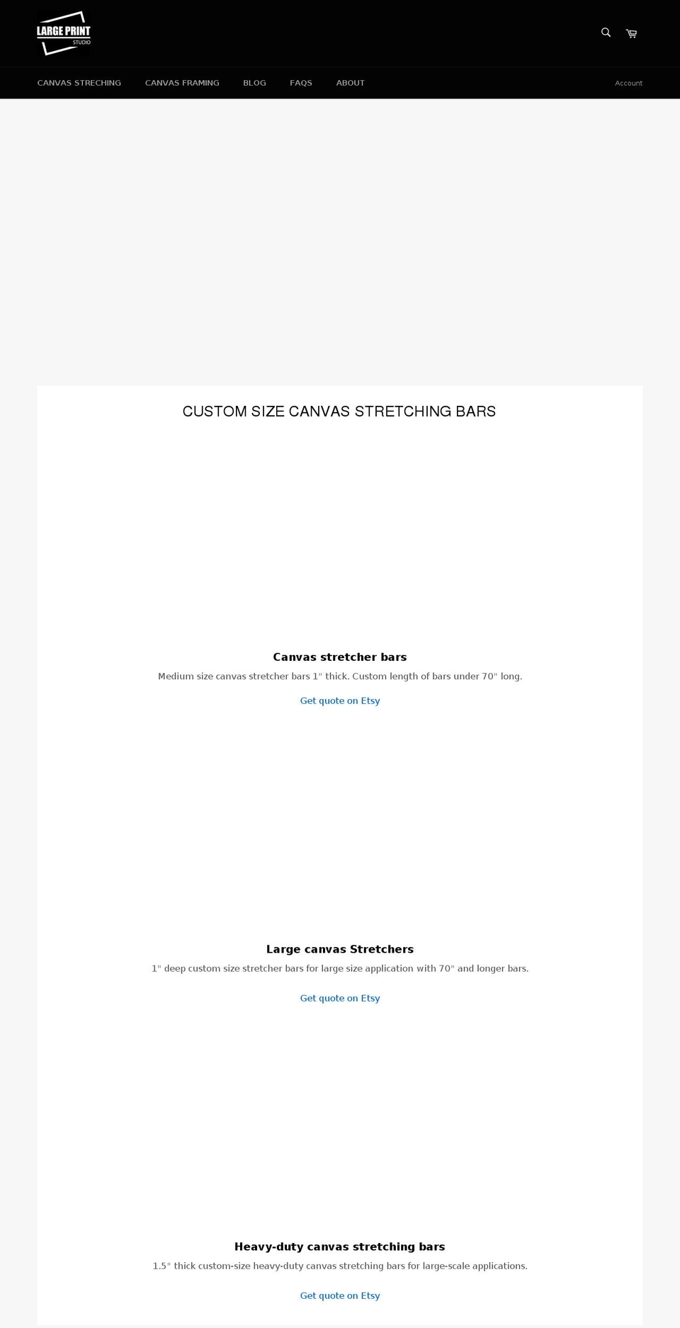 largeprintstudio.com shopify website screenshot