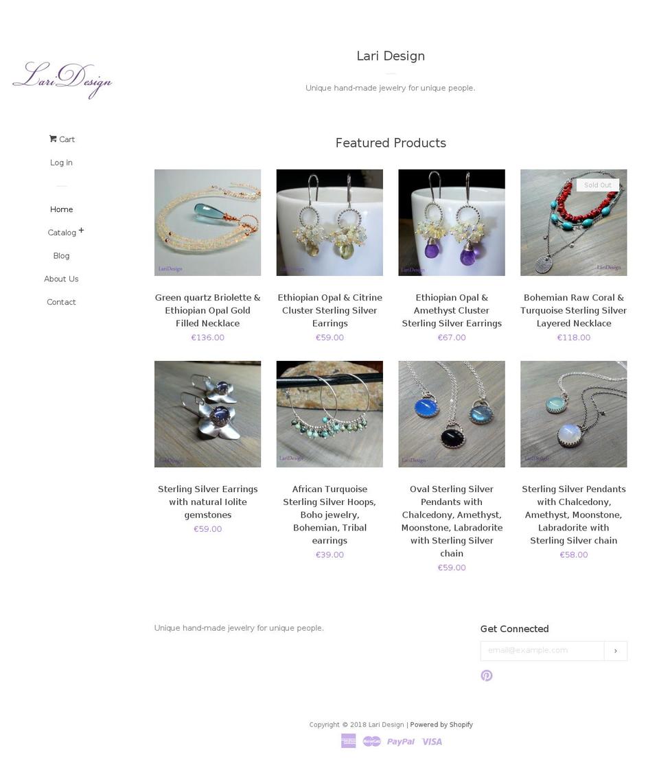 laridesign.com — Shopify storefront screenshot