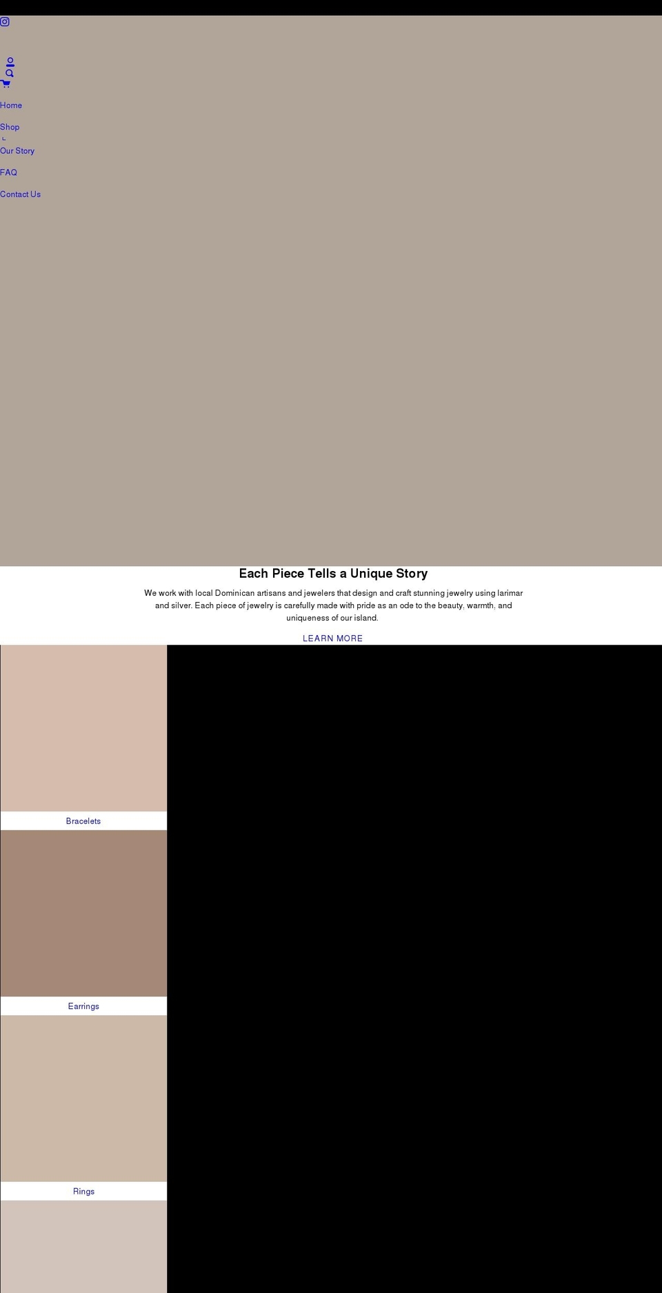 larimarunique.com shopify website screenshot