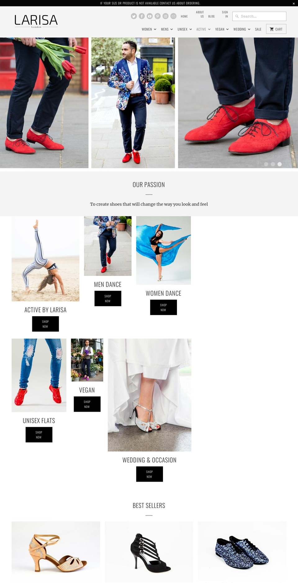 larisalondon.com shopify website screenshot