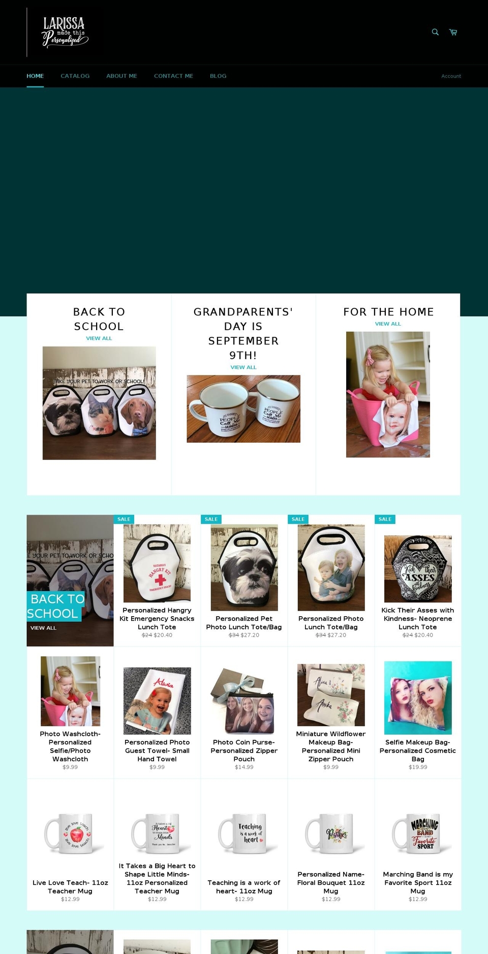 larissamadethis.com — Shopify storefront screenshot