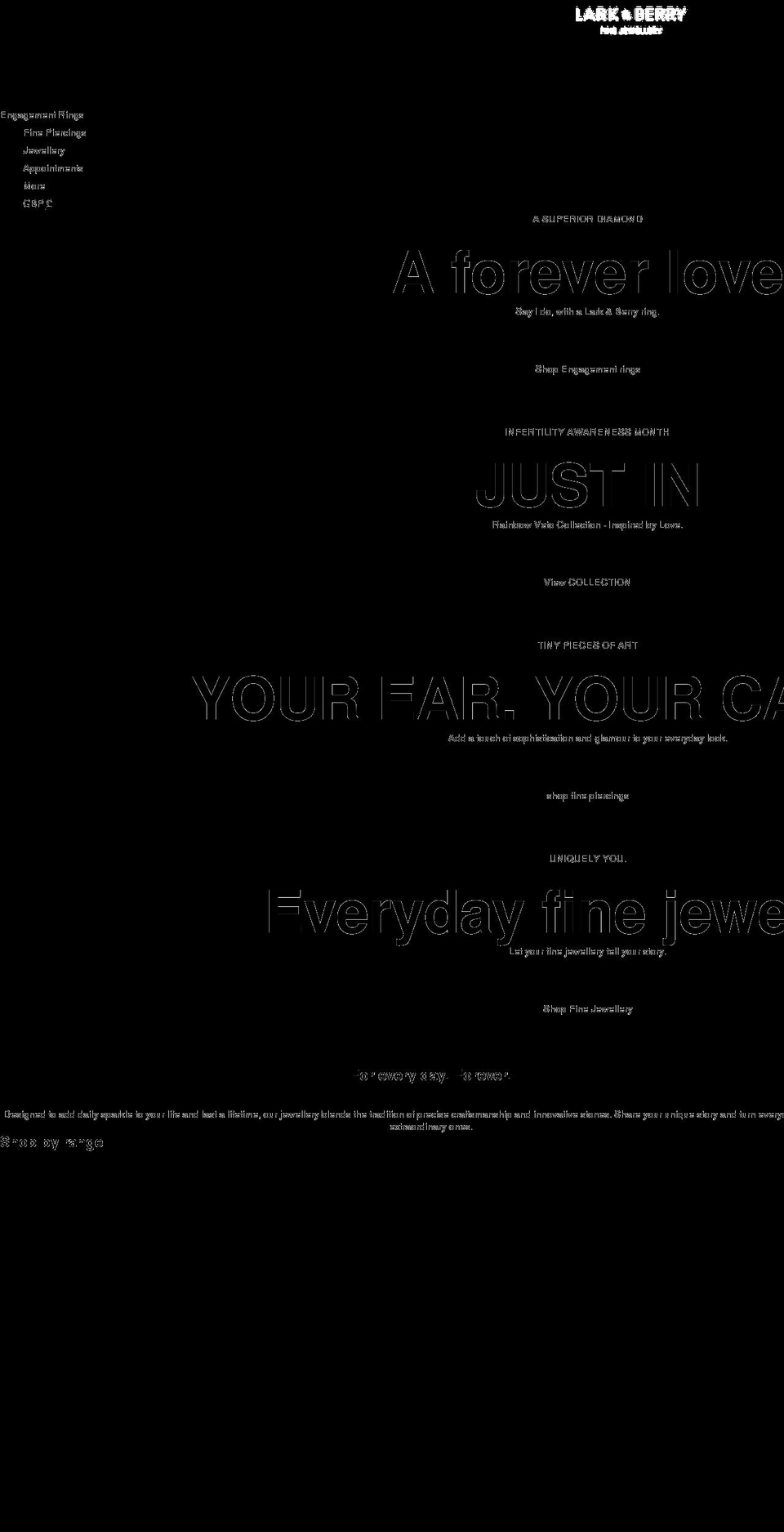 larkandberry.co.uk shopify website screenshot