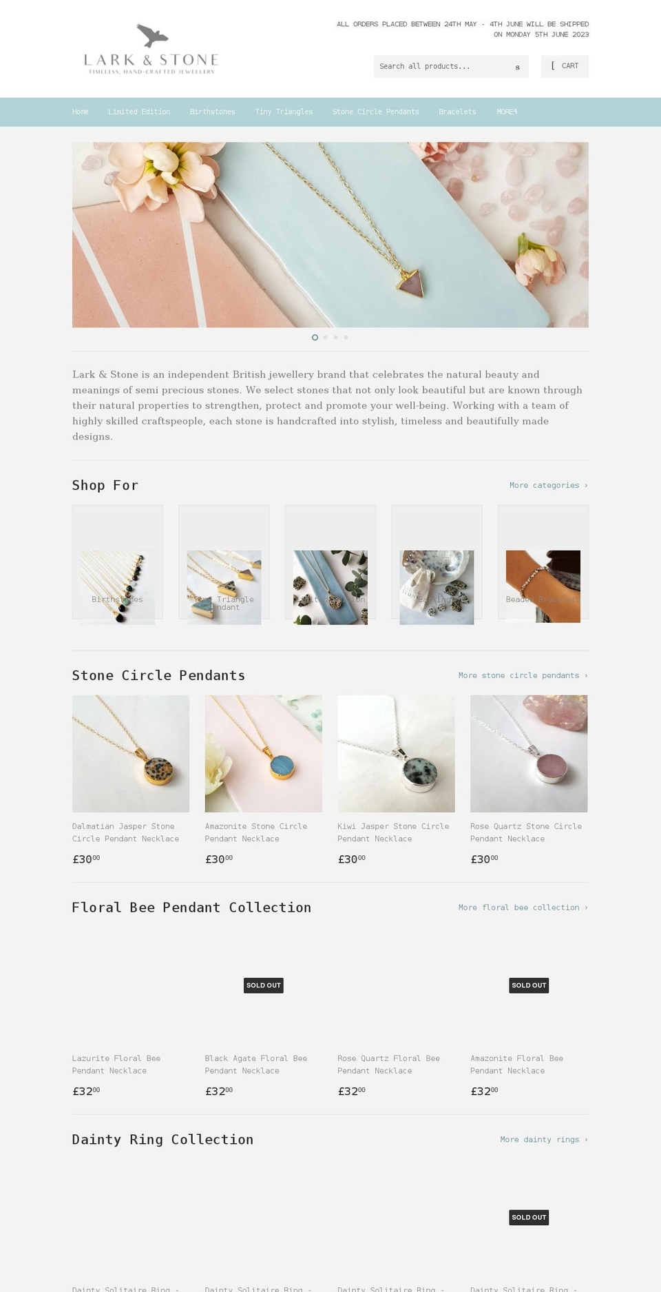 larkandstone.co.uk shopify website screenshot