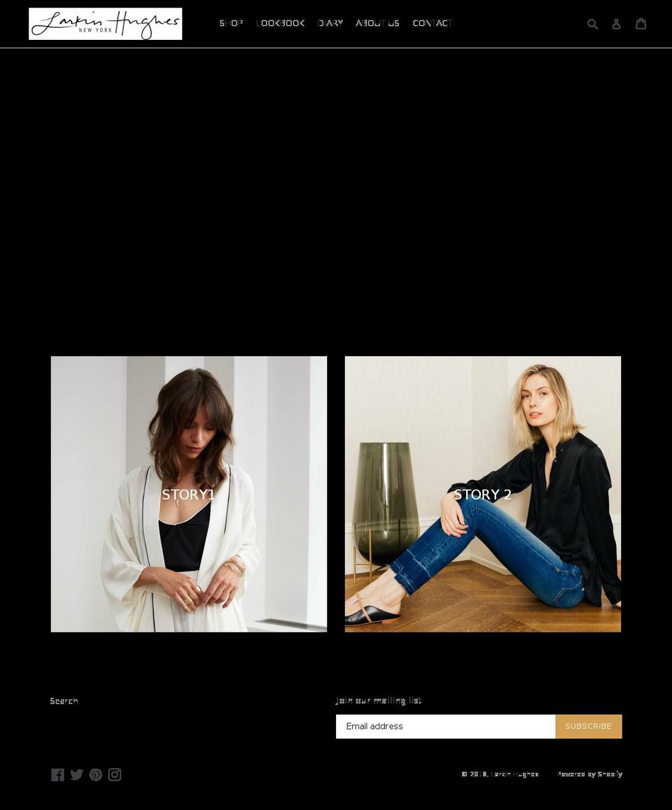 larkinhughes.com shopify website screenshot