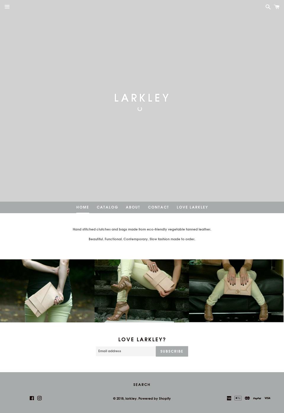 larkleystore.com — Shopify storefront screenshot