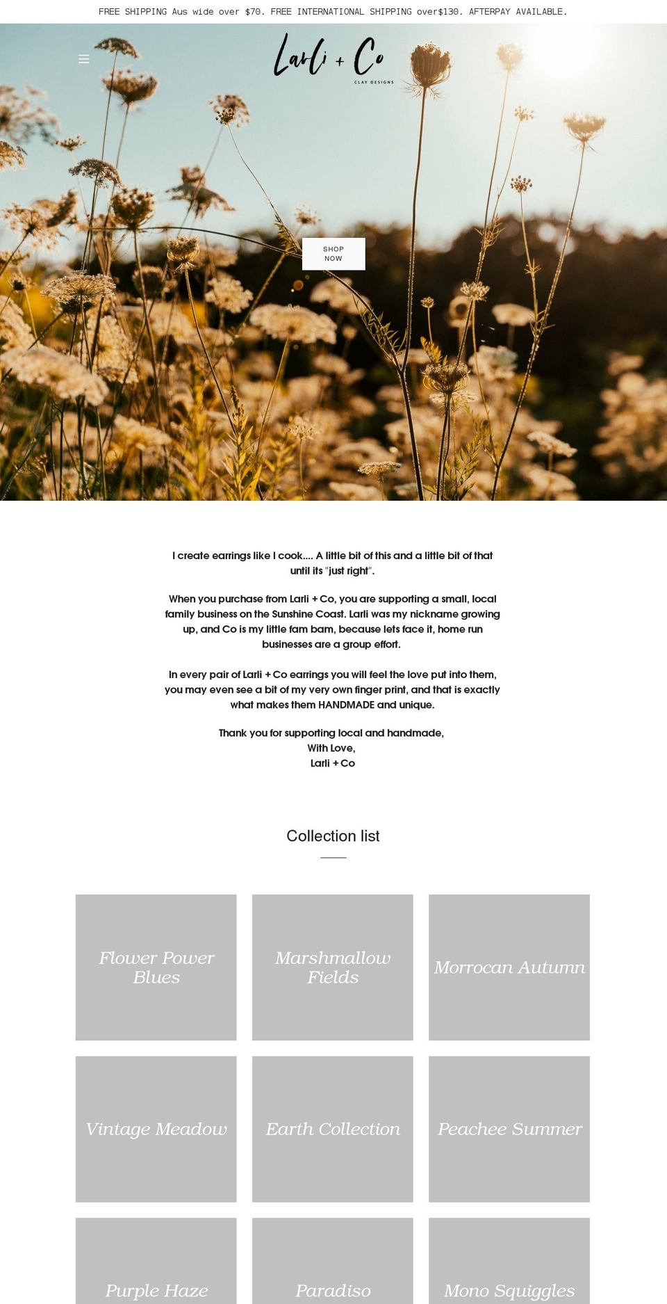 larliandco.com shopify website screenshot
