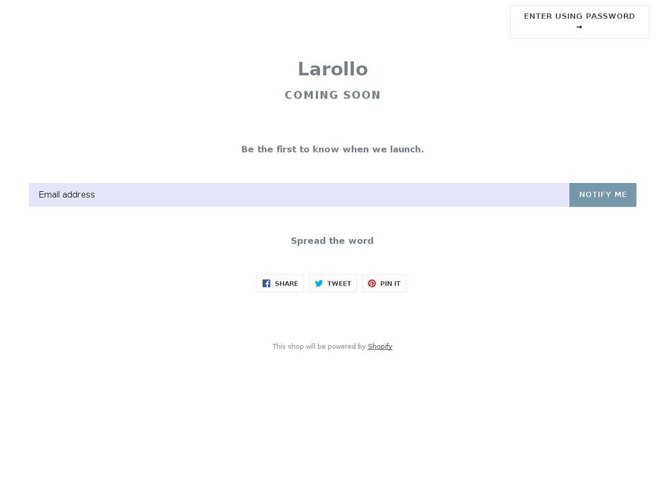 larollo.com — Shopify storefront screenshot