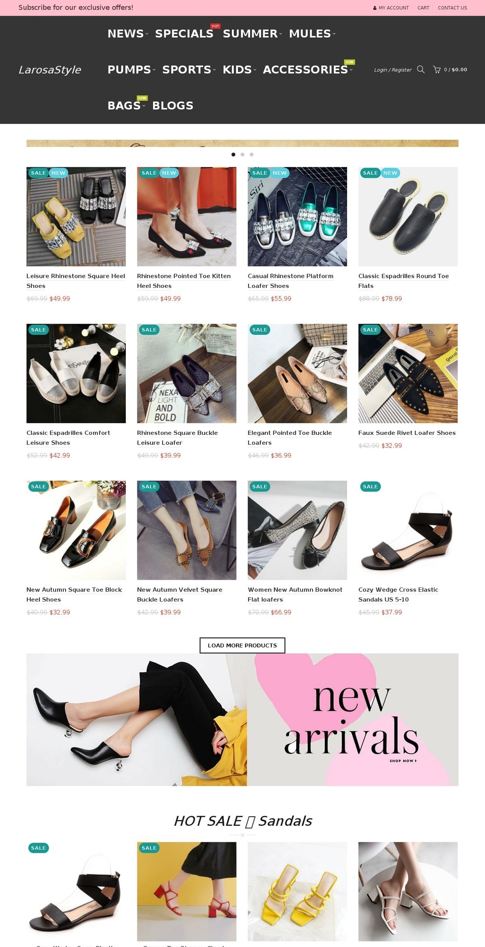 larosastyle.com shopify website screenshot