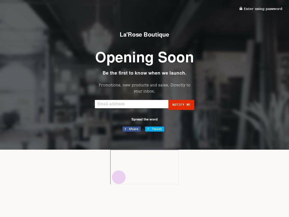 larosebtq.com shopify website screenshot