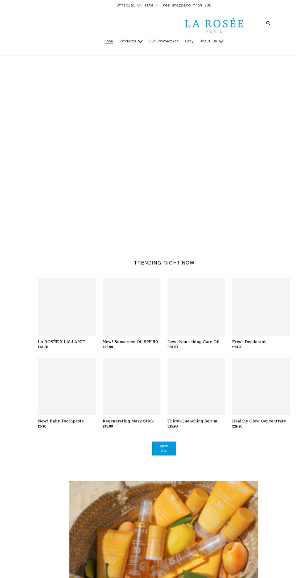 larosee.co.uk shopify website screenshot