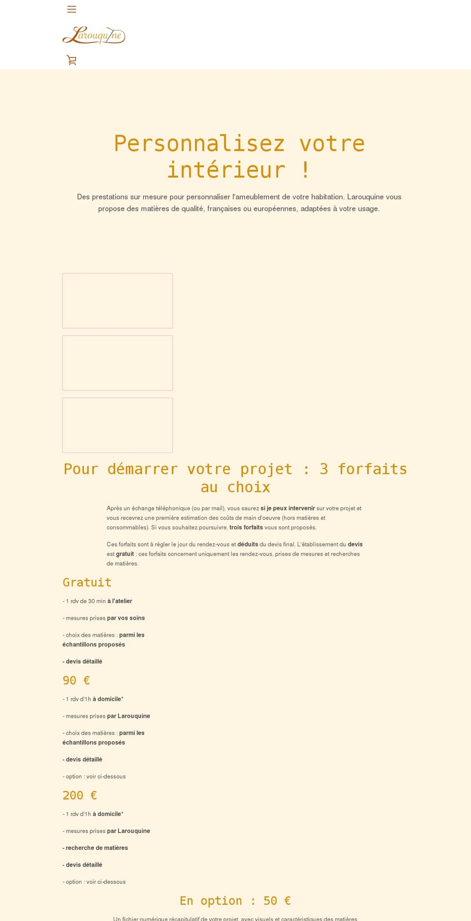 larouquine.fr shopify website screenshot