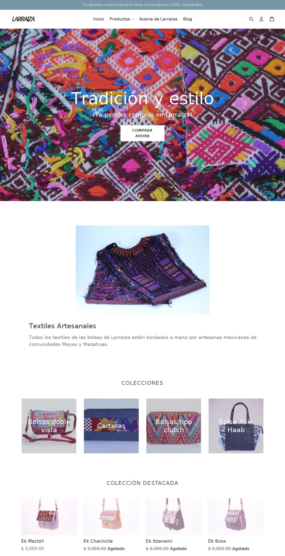 larraiza.com — Shopify storefront screenshot