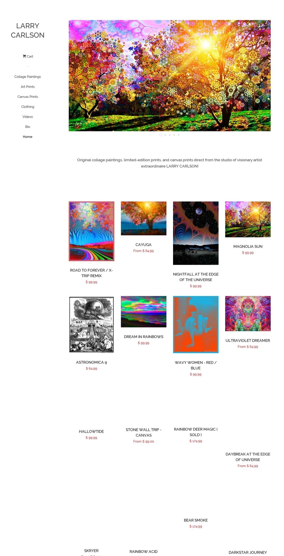 larrycarlson.com — Shopify storefront screenshot