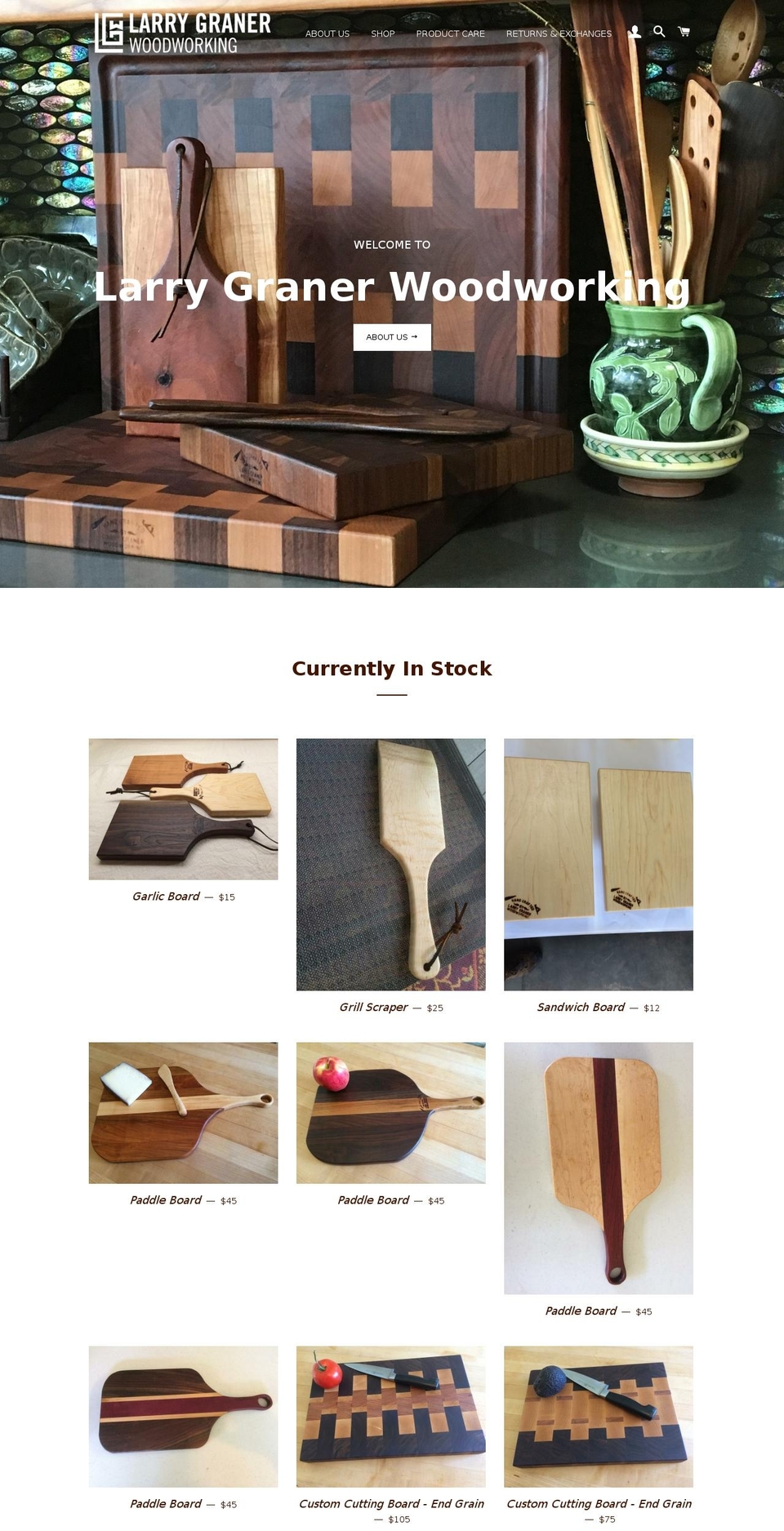 larrygraner.com — Shopify storefront screenshot