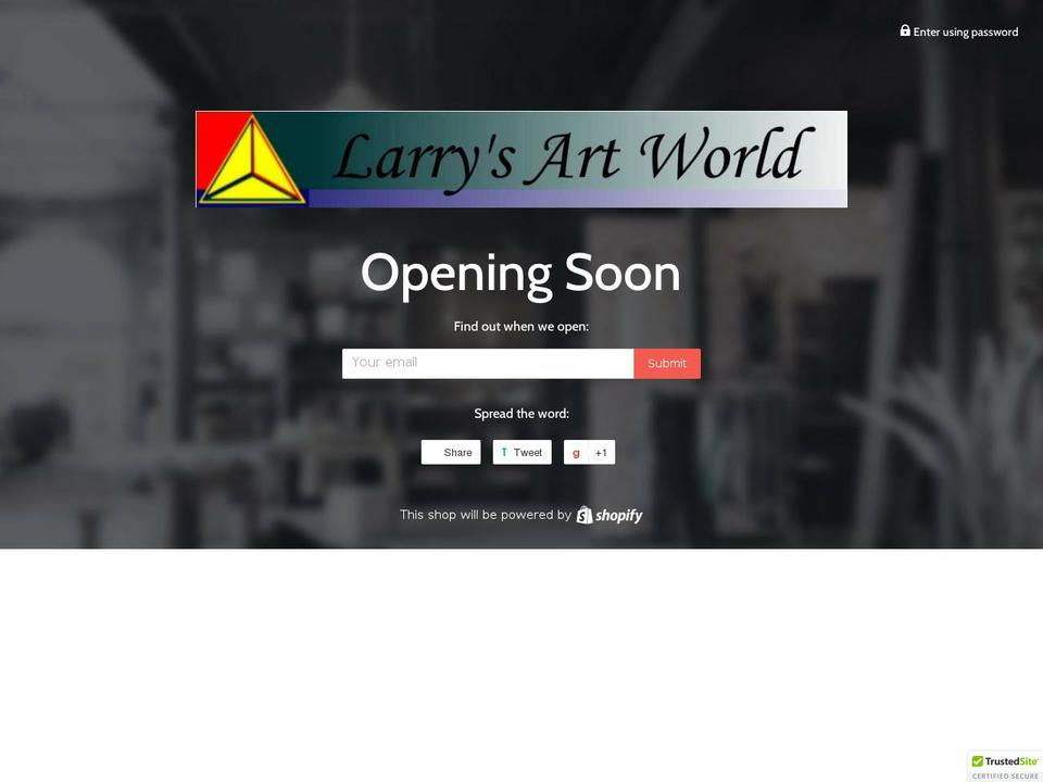 larrysartworld.com shopify website screenshot