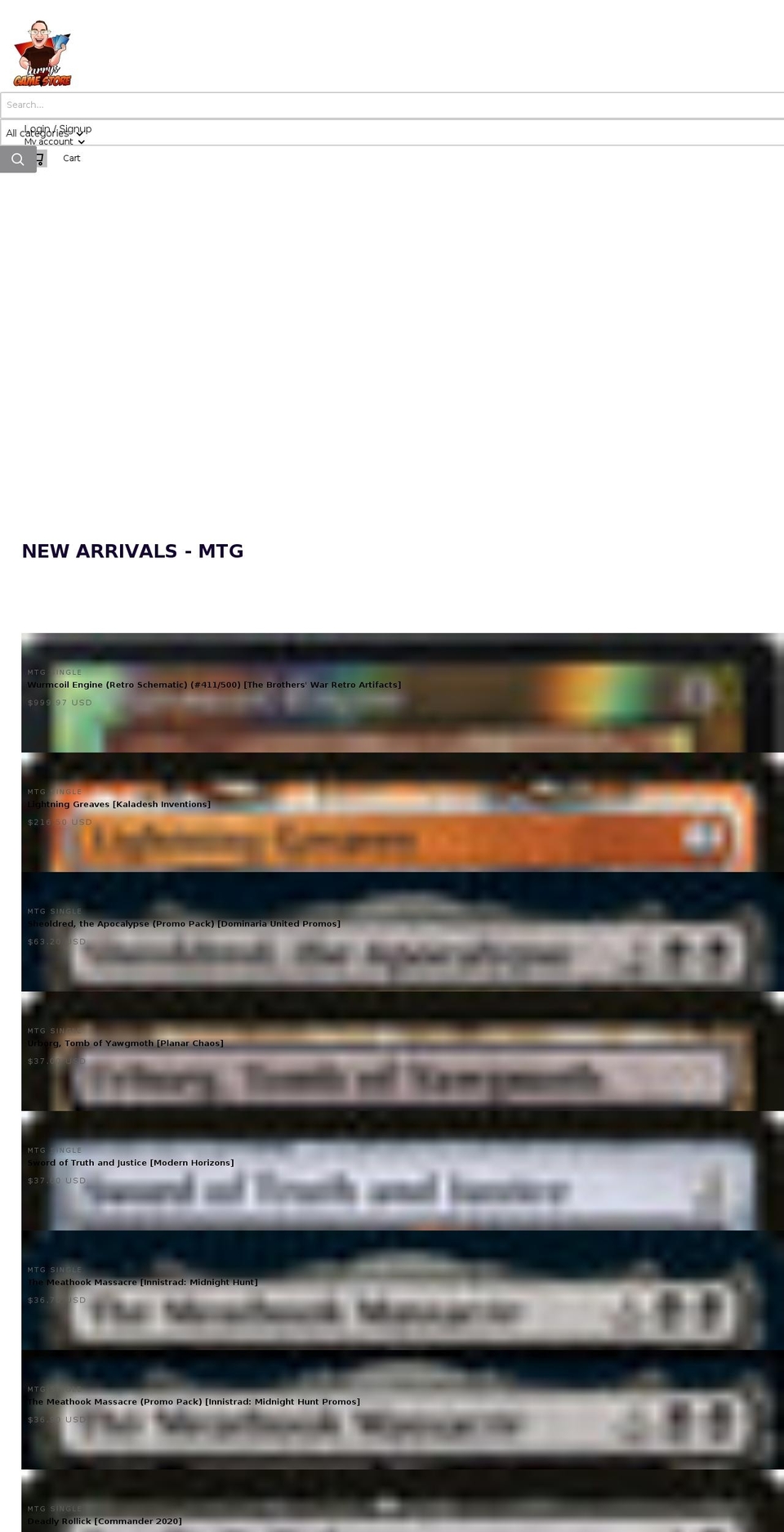 larrysgamestore.com shopify website screenshot