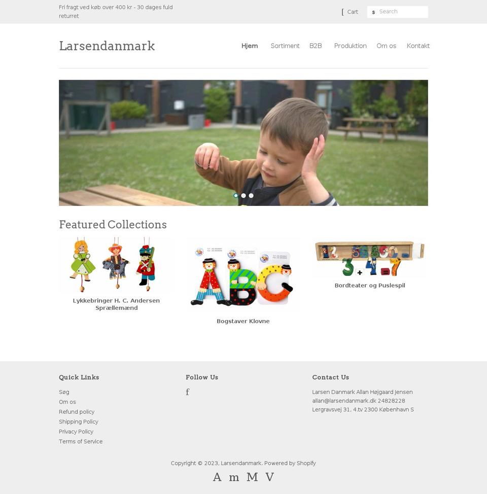 larsendanmark.myshopify.com shopify website screenshot