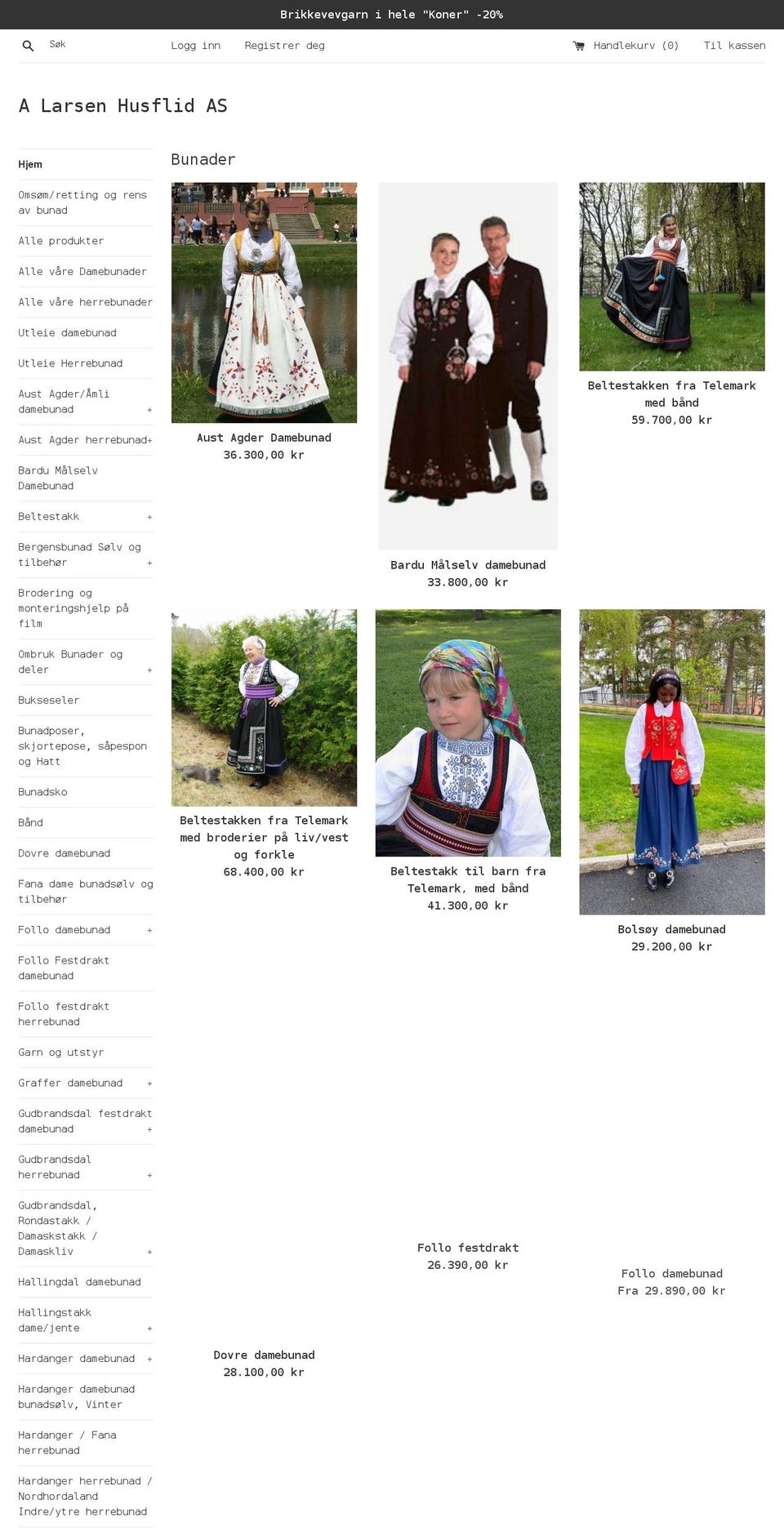 larsenhusflid.com shopify website screenshot