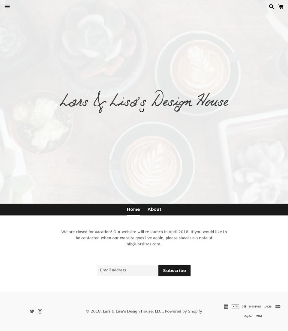 larslisa.com — Shopify storefront screenshot