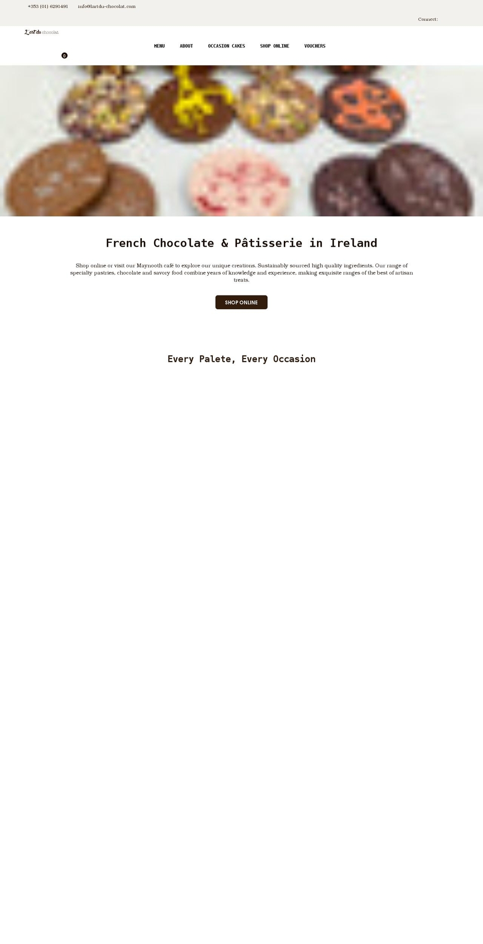 lartdu-chocolat.com shopify website screenshot