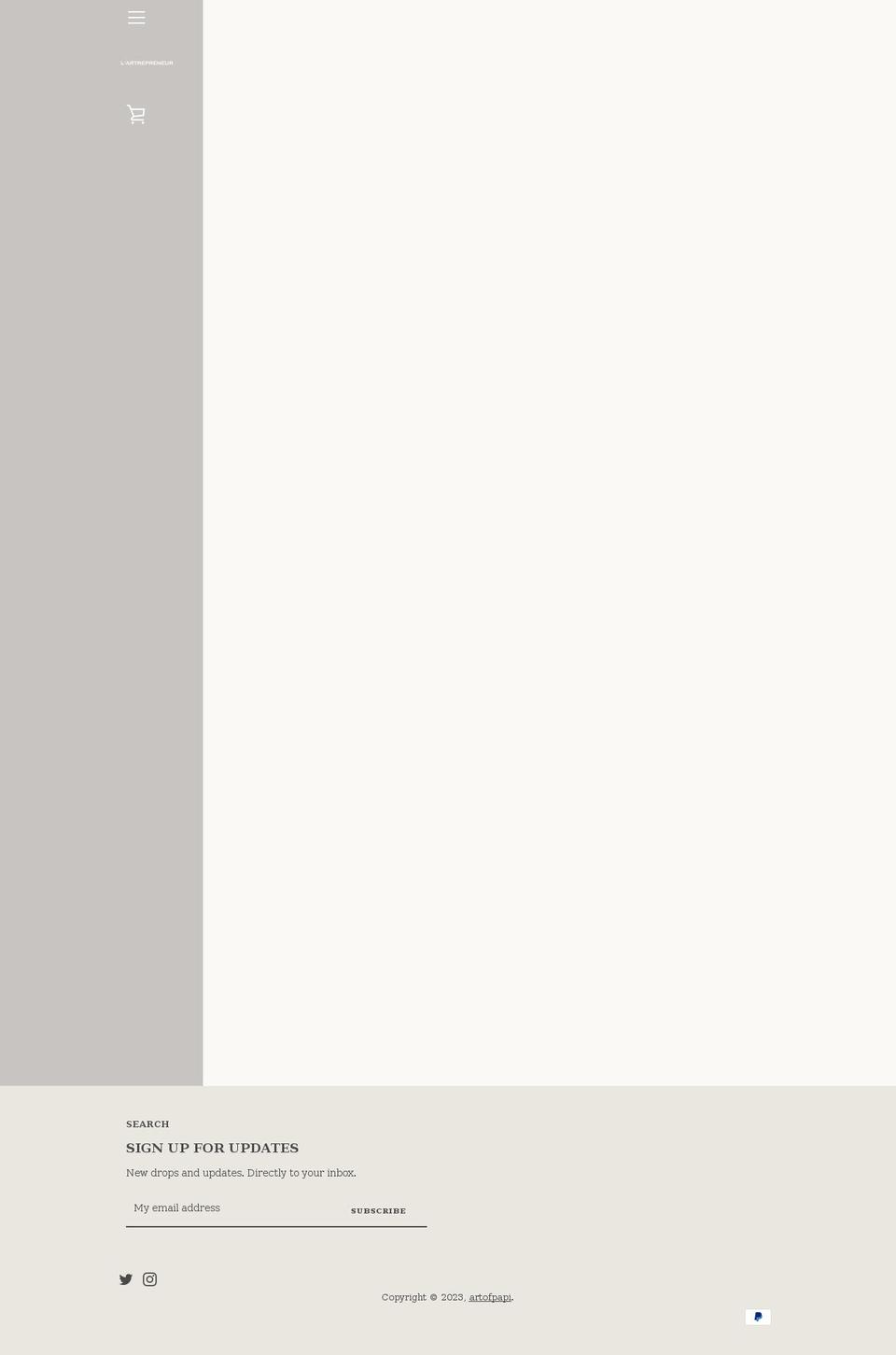 lartrepreneur.shop shopify website screenshot
