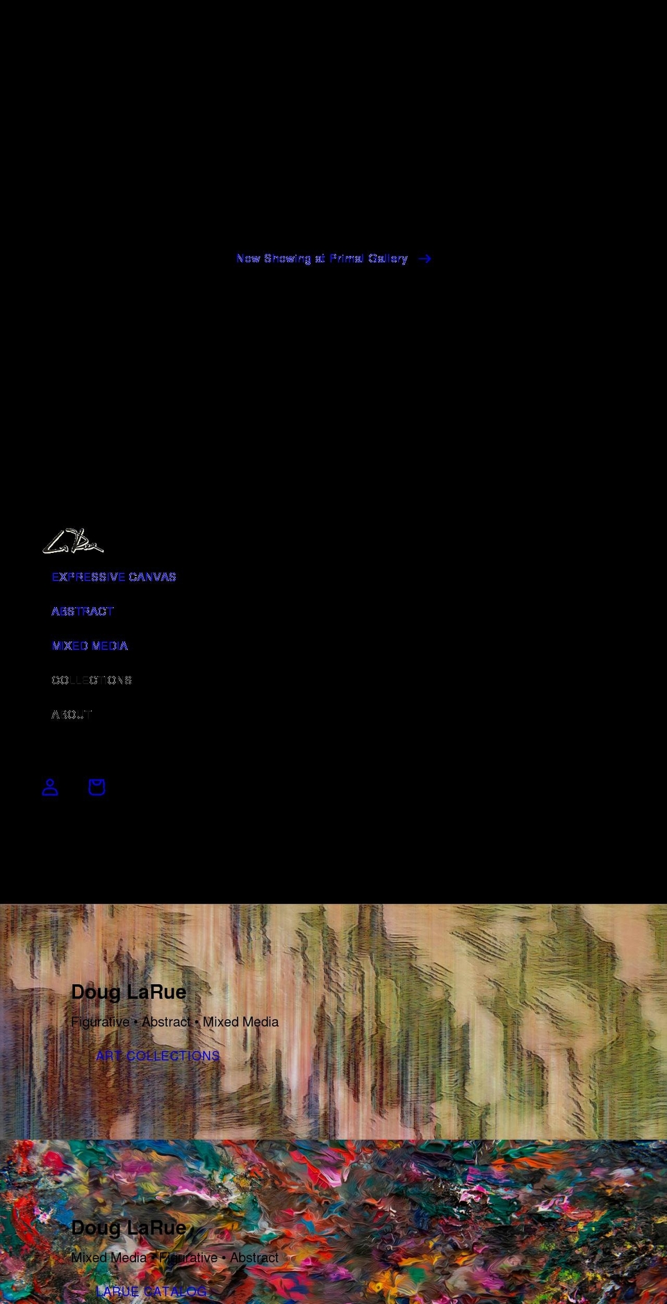 laruearts.com shopify website screenshot