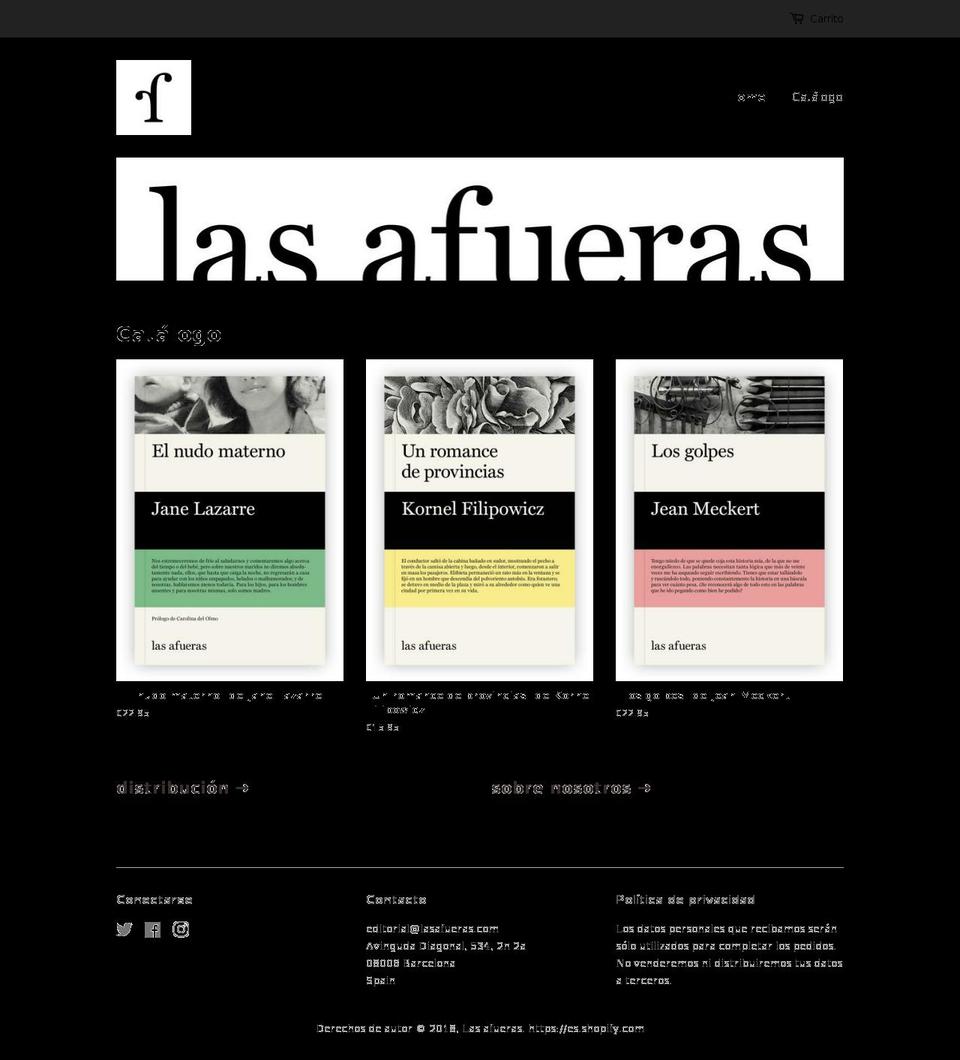 lasafueras.com — Shopify storefront screenshot