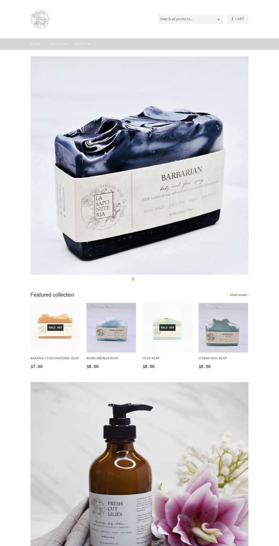 lasaponeteria.com shopify website screenshot