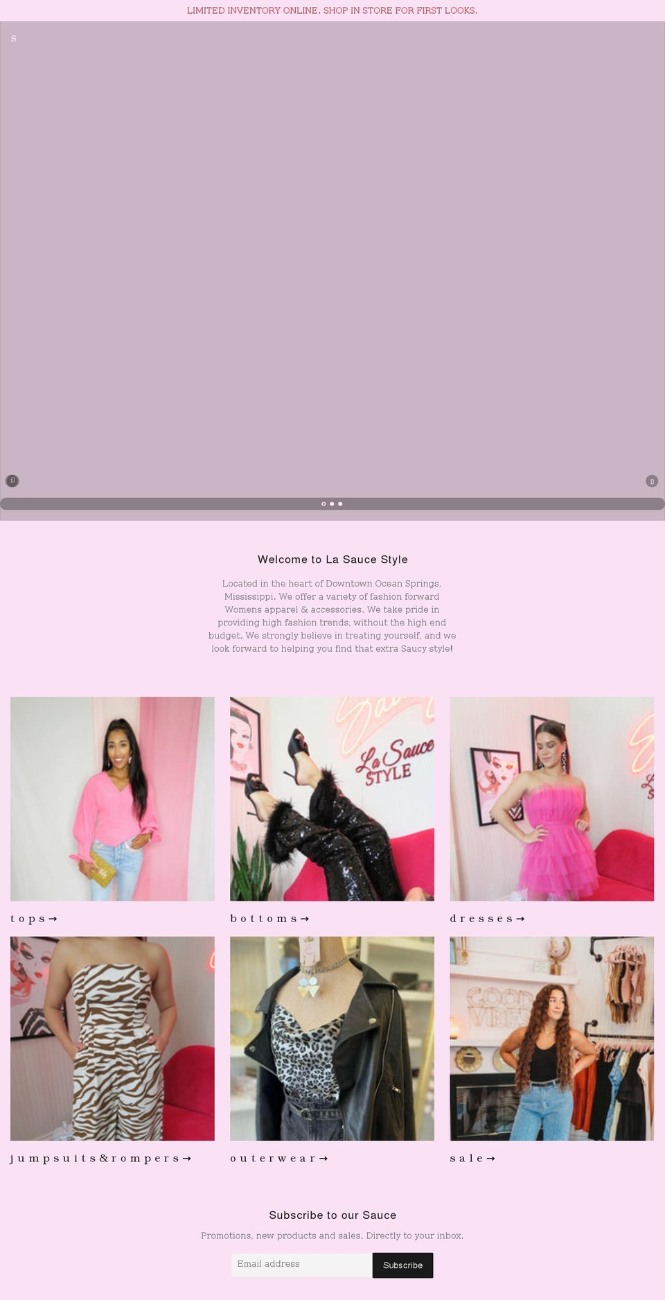 lasaucestyle.com shopify website screenshot