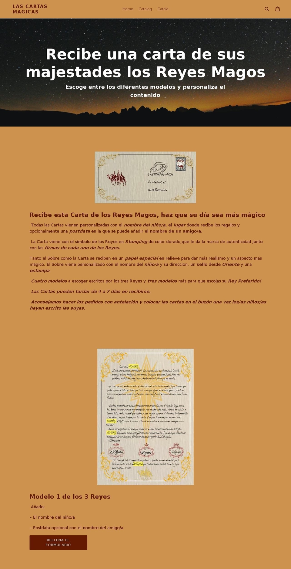 lascartasmagicas.com — Shopify storefront screenshot