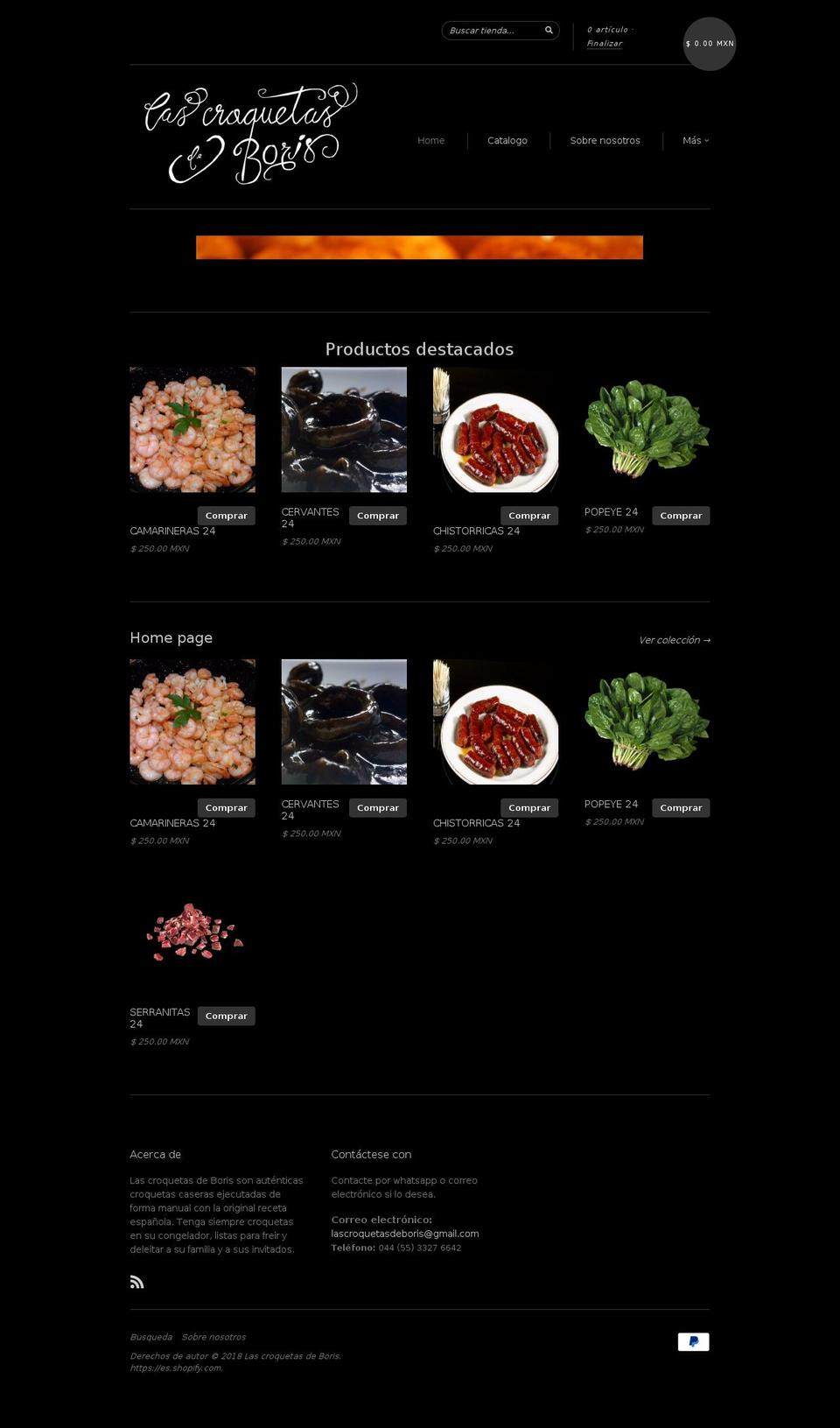 lascroquetasdeboris.com — Shopify storefront screenshot