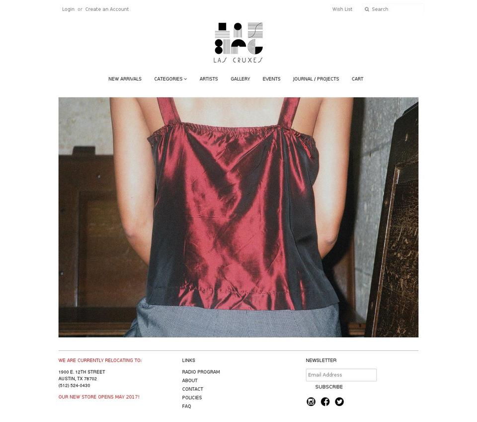 lascruxes.com shopify website screenshot