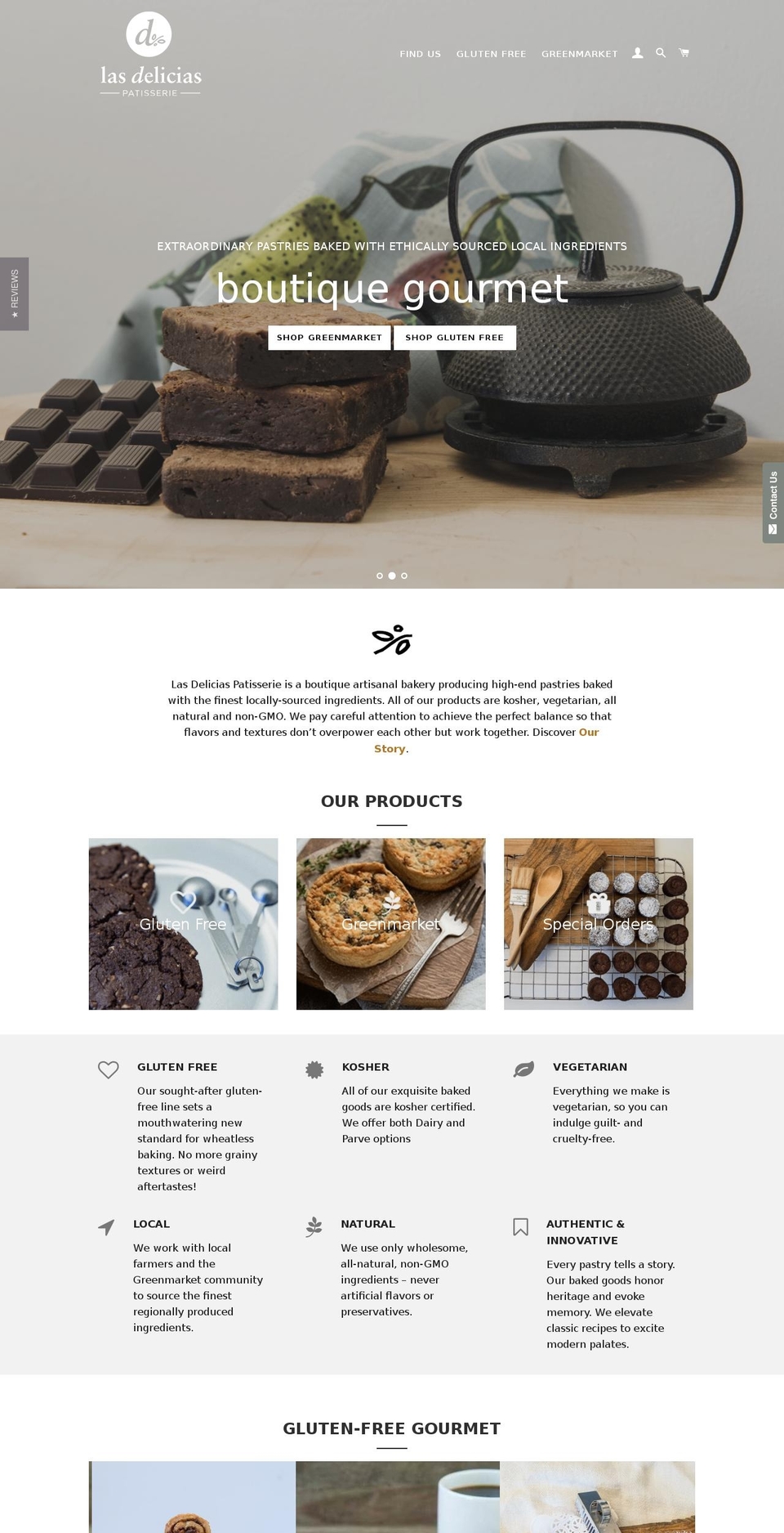 lasdeliciaspatisserie.com — Shopify storefront screenshot