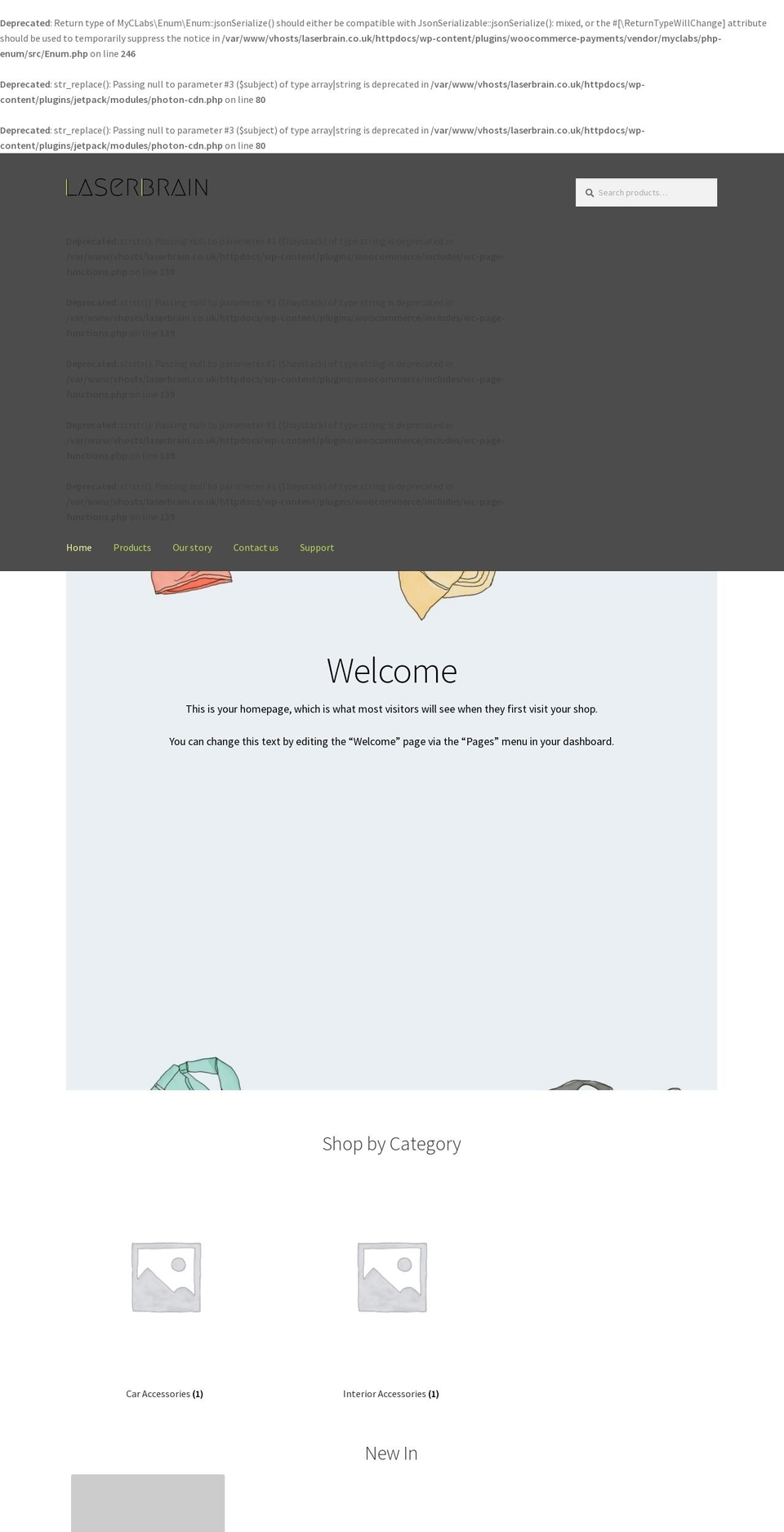 laserbrain.co.uk shopify website screenshot